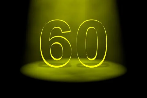 Illuminated number 60 Stock Illustration