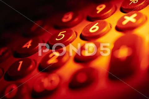 Illuminated numerical pad detail Stock Photos