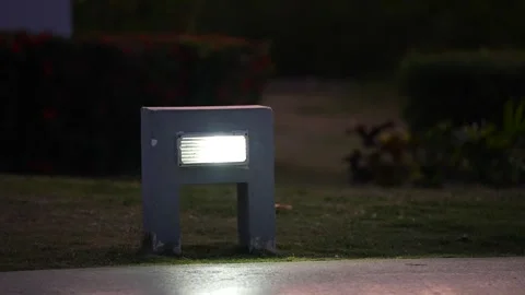 Illuminated Panel at Night Stock Footage 305957042