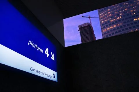 Illuminated platform table Stock Photos