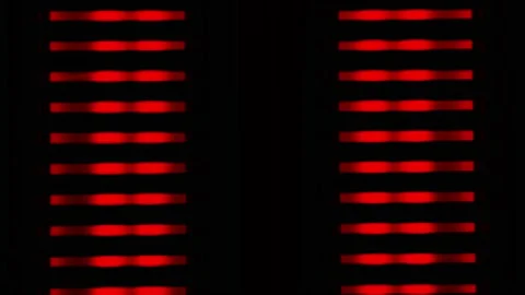 Illuminated Red Column with Stripes 動画素材 221261733