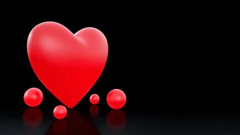 Illuminated red heart Stock Illustration