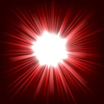 Illuminated Red Light In Darkness, Vector Illustration Illustrazione stock