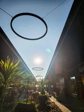 Illuminated Shopping Path Stock Photos