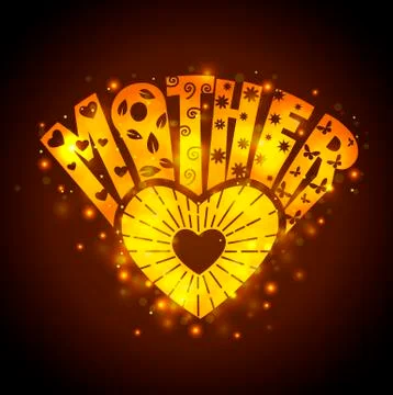 Illuminated sign on a dark background Stock Illustration