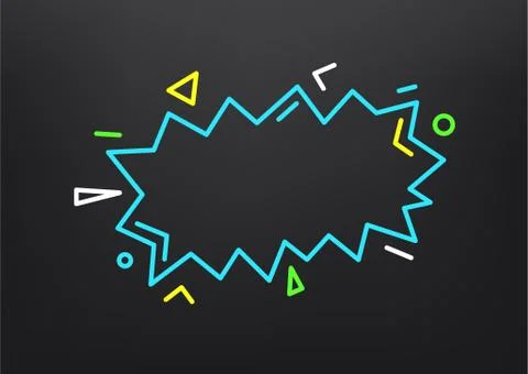 Illuminated speech bubble. Layout for a text Stock-Illustration