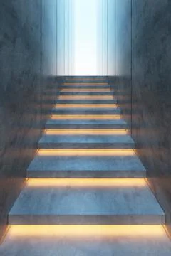 Illuminated stairs Stock Illustration