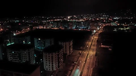 Illuminated Streets Stock Footage 281591836