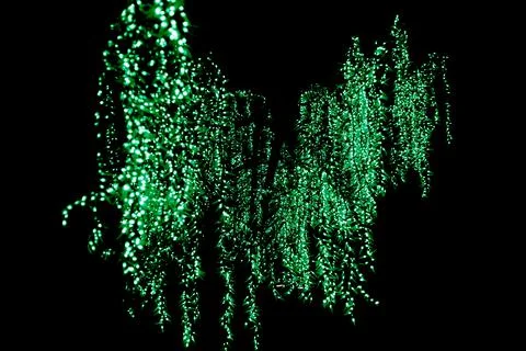 Illuminated tree decorations at Lightopia in Crystal Palace park, London Stock Photos