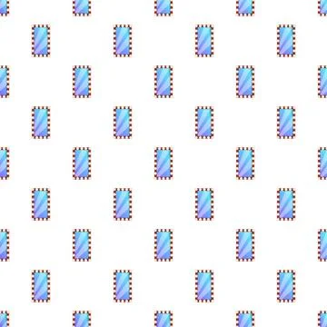 Illuminated vanity mirror seamless pattern vector background 스톡 일러스트