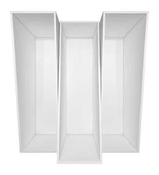 Illuminated white shelf for presentations 库存插图