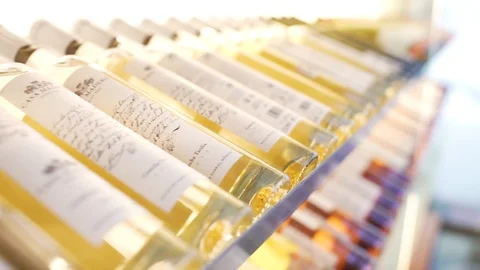 Illuminated white wine caba Stock Footage 122112647