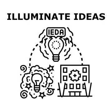 Illuminating creative ideas with innovation and business development Stock Illustration