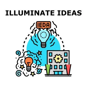 Illuminating creative ideas with innovation and business development Stock Illustration