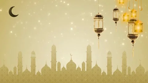 Illuminating Eid al-Adha background Stock Footage 244577500