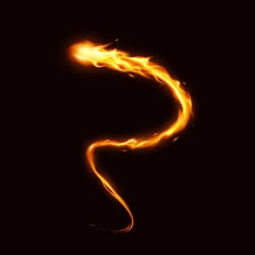 Illuminating Flame Shape on Dark Background 스톡 일러스트