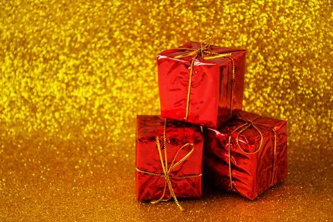 Illuminating gift box Stock Photos