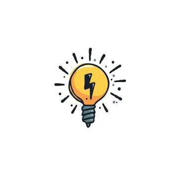Illuminating the imagination with a bright idea: a radiant lightbulb symbol.. Stock Illustration