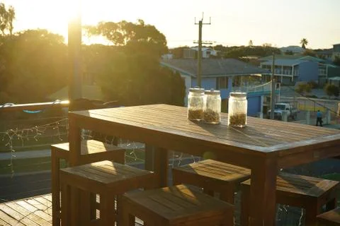 Illuminating jars 写真素材