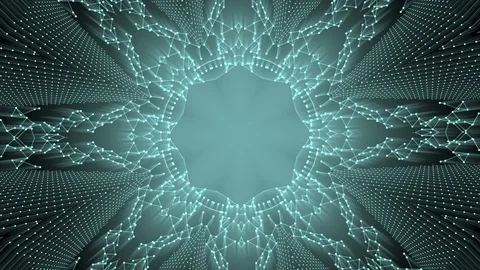 Illuminating pattern glittering and exploding then narrowing and blowing again. Stock Footage 123506579