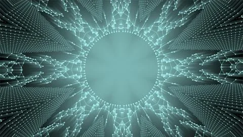 Illuminating pattern glittering in turquoise color, looking as endless source of 스톡 일러스트