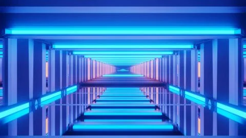 Illuminating Rectangular Reflecting Floor 4k uhd 3d illustration background イラスト素材