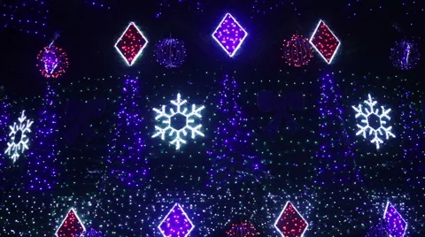 Illumination on Christmas tree Stock-Footage 45379954