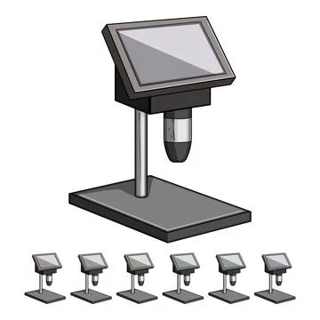 Illumination microscope cartoon vector graphic 스톡 일러스트