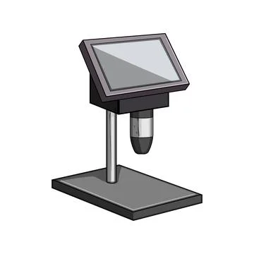 Illumination microscope cartoon vector illustration Stock Illustration
