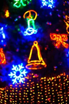 Illumination in the park . 写真素材