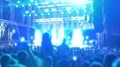 Illumination show and live performance creating incredible festive atmosphere HD Footage