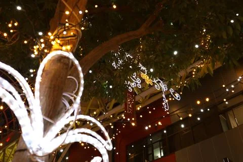 Illuminations of arcade streets Stock-Fotos