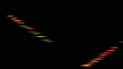 Illuminations CG light moving particles motion graphics Video stock 200419813