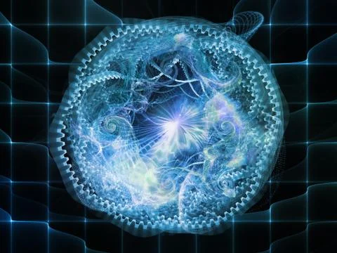 Illusion of Abstract Visualization Stock Illustration