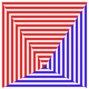 Illusion based on parallel lines. Illustrazione stock