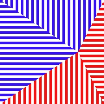 Illusion based on parallel lines. Stock Illustration