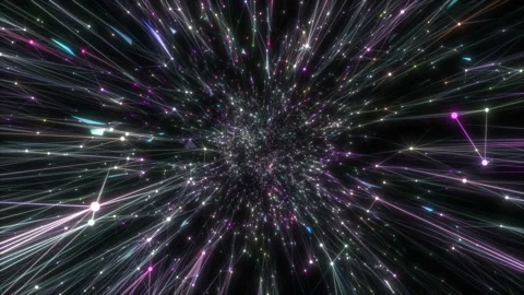 The illusion of immersion in a moving star cluster in space. Stock Footage 124889125