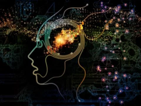 Illusion of Machine Consciousness Stock Illustration