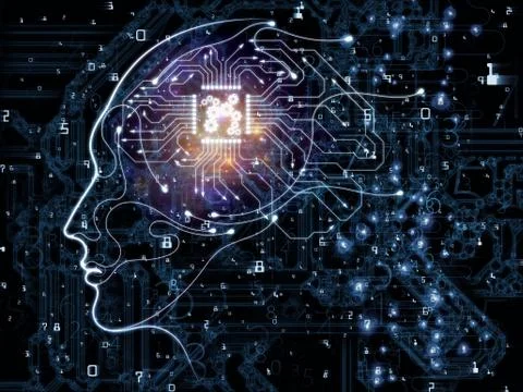Illusion of Machine Consciousness Stock Illustration