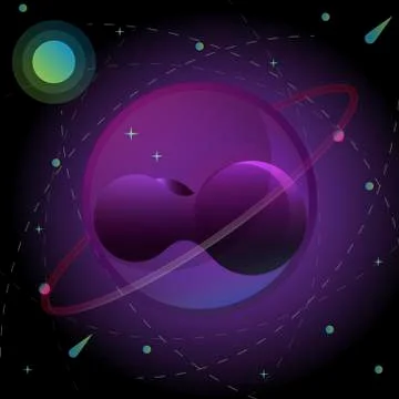Illusion planet creativity abstract background Illustrazione stock