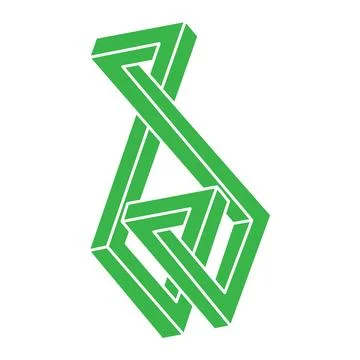 Illusion shape. 3d geometry object. Optical illusion figures. Sacred geometry Illustrazione stock