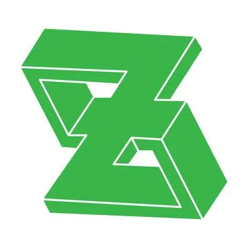 Illusion shape. 3d geometry object. Optical illusion figure. Sacred geometry Illustrazione stock