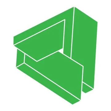 Illusion shape. 3d geometry. Optical illusion figure. Sacred geometry object Stock Illustration