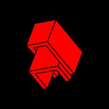 Illusion shapes. 3d geometry logo. Optical illusion figures. Sacred geometry. Illustrazione stock