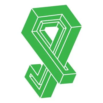 Illusion shapes. 3d geometry object. Optical illusion figure. Sacred geometry Illustrazione stock