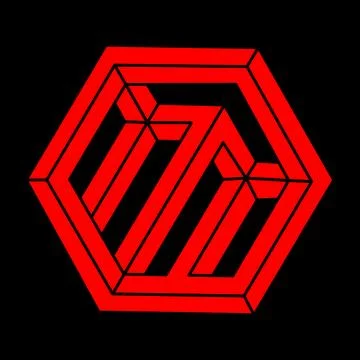 Illusion shapes. 3d geometry objects. Modern logo. Optical illusion figure Stock Illustration