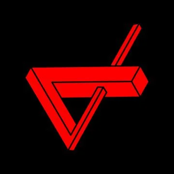 Illusion shapes. 3d geometry objects. Modern logo. Optical illusion figures Illustrazione stock