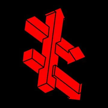 Illusion shapes. 3d geometry objects. Logo. Optical illusion figures. Sacred Illustrazione stock