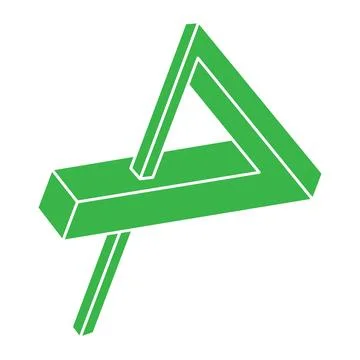 Illusion shapes. 3d geometry objects. Logo. Optical illusion figures. Sacred Illustrazione stock