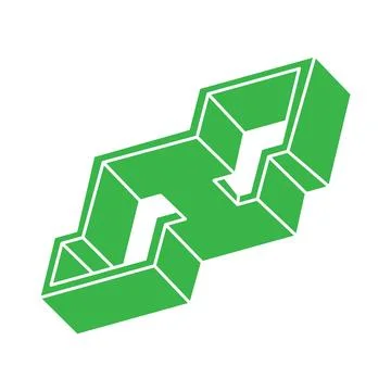 Illusion shapes. 3d geometry objects. Logo. Optical illusion figures. Sacred Stock Illustration